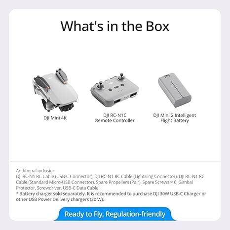 DJI Mini 4K, Drone with 4K UHD Camera for Adults